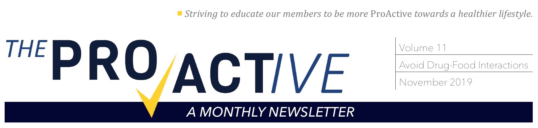 ProAct Newsletter header